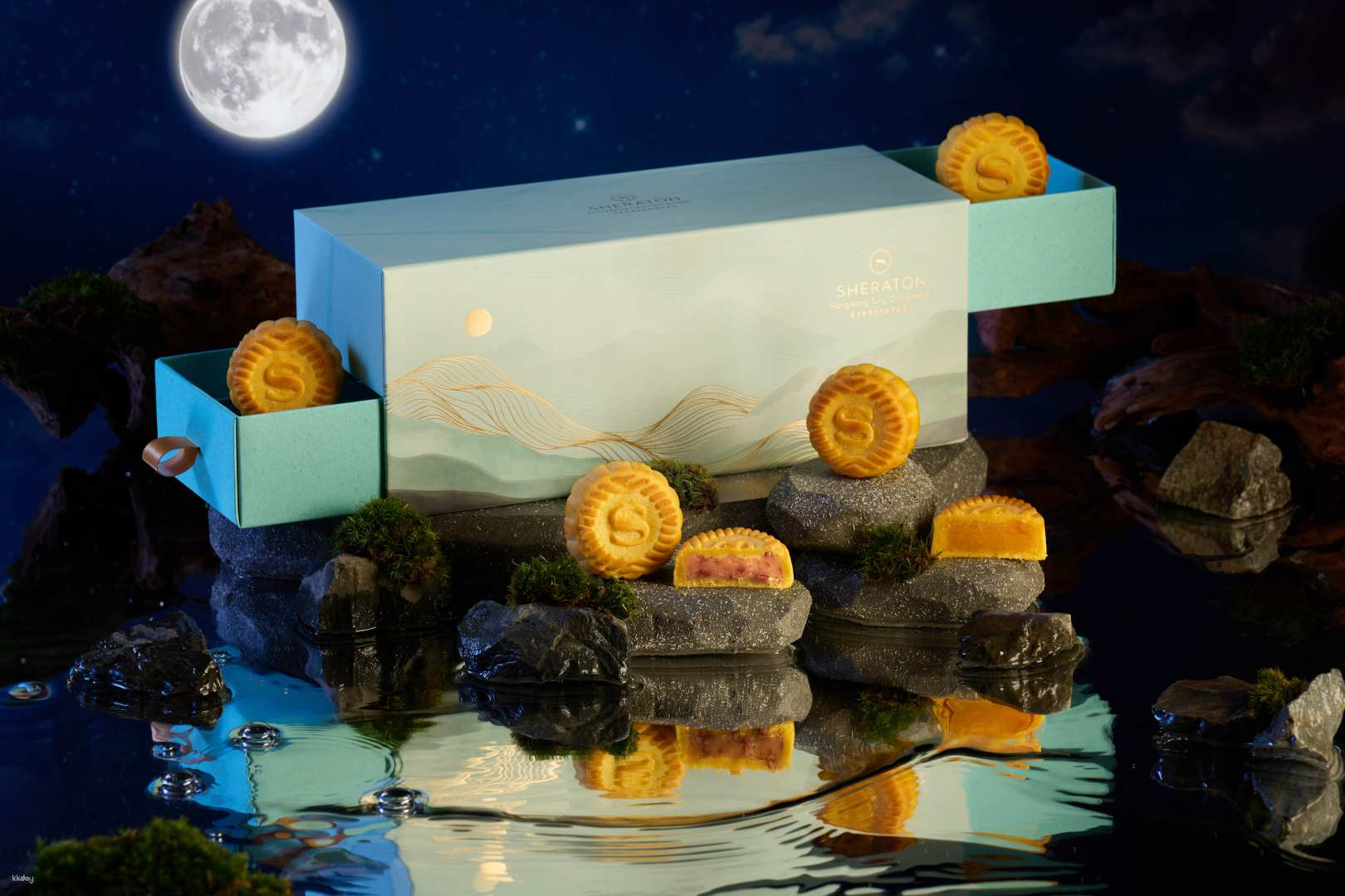 Sheraton Hong Kong Tung Chung Hotel|Cai Yue Xuan|"Moonlight on Lantau" Mooncake Gift Box|Mini Custard Mooncake・Mini Egg Yolk White Lotus Seed Paste Mooncake|Mid-Autumn Festival Mooncake Promotion 2025 - Photo 1 of 1